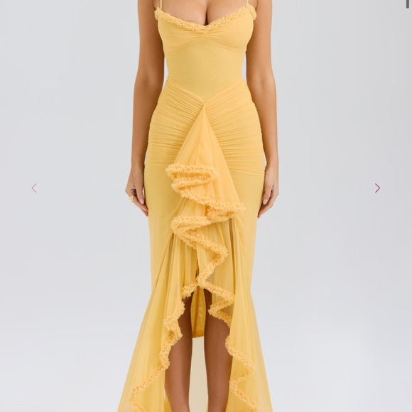 House of CB Gabbi Dress in Apricot - Picture 2 of 5